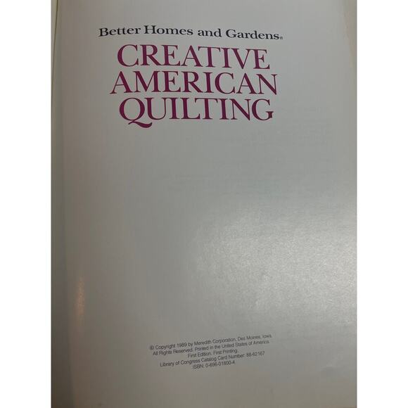 Creative American Quilting Better Home and Gardens 1989 Book Softcover - Picture 4 of 9